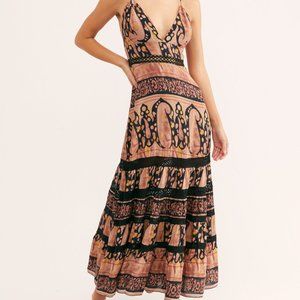 NWT Free People Elektra Maxi Dress / Sahara Combo